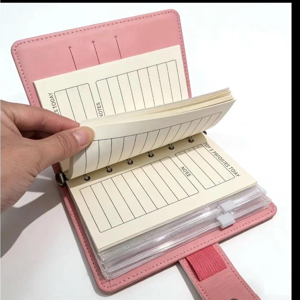 #47.  A7 Size Agenda Checkered Pattern Planner Notebook